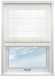 Casoria Voile, Classic White - Motorised Roman Blind